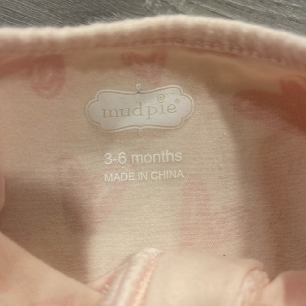 Mud Pie Valentine’s Day Pink Heart Footies with Bow Headband 3-6 Months - Picture 6 of 7